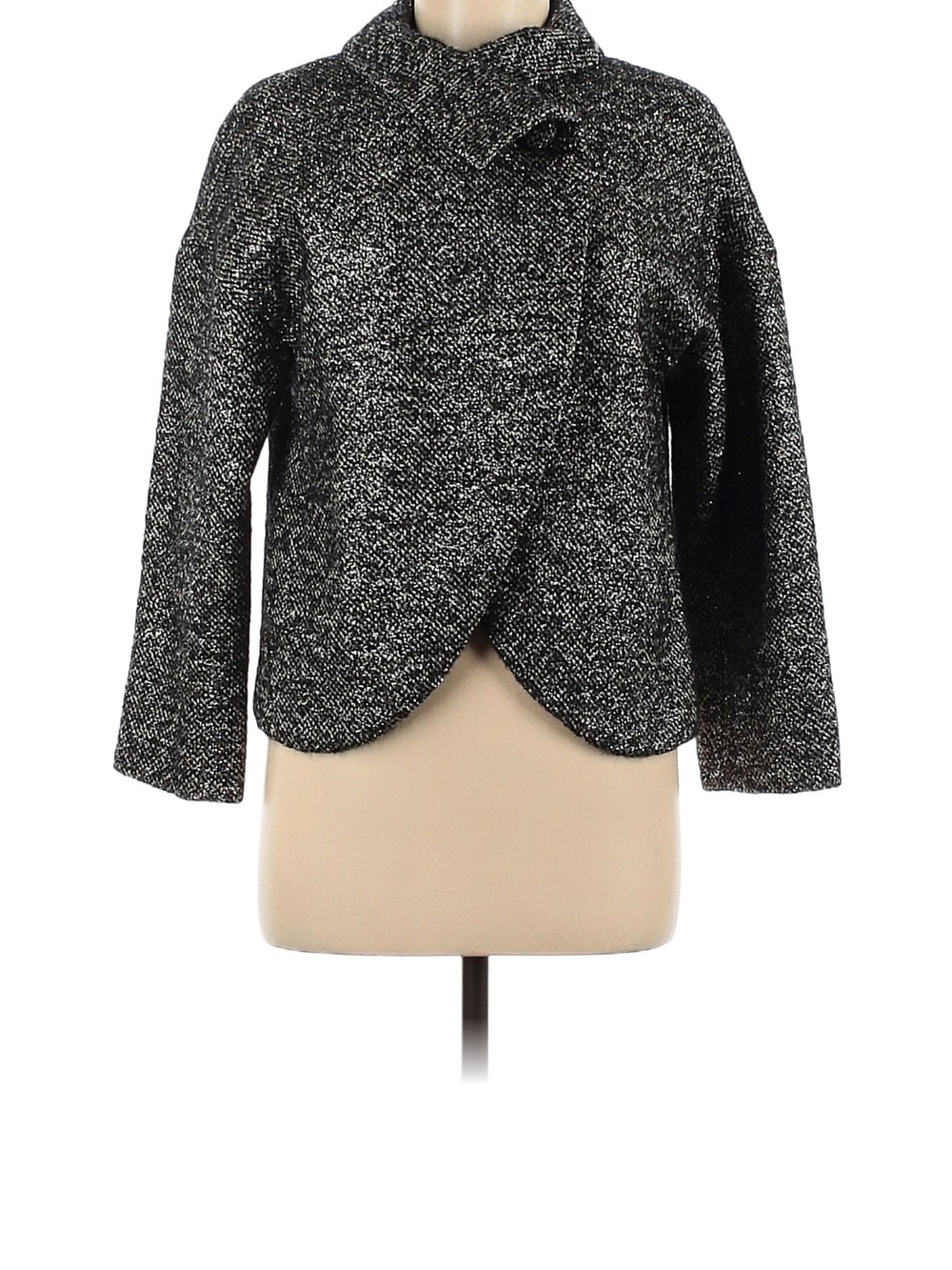 J.Crew COLLECTION: Women’s Textured Black & White Cropped Coat